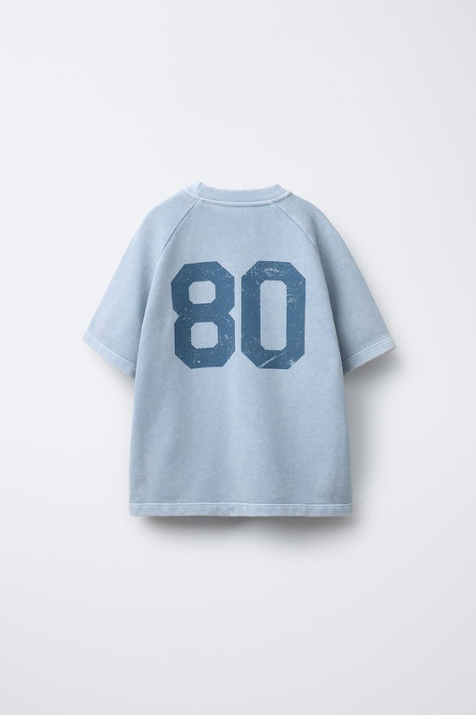 PRINTED RAGLAN SLEEVE T-SHIRT