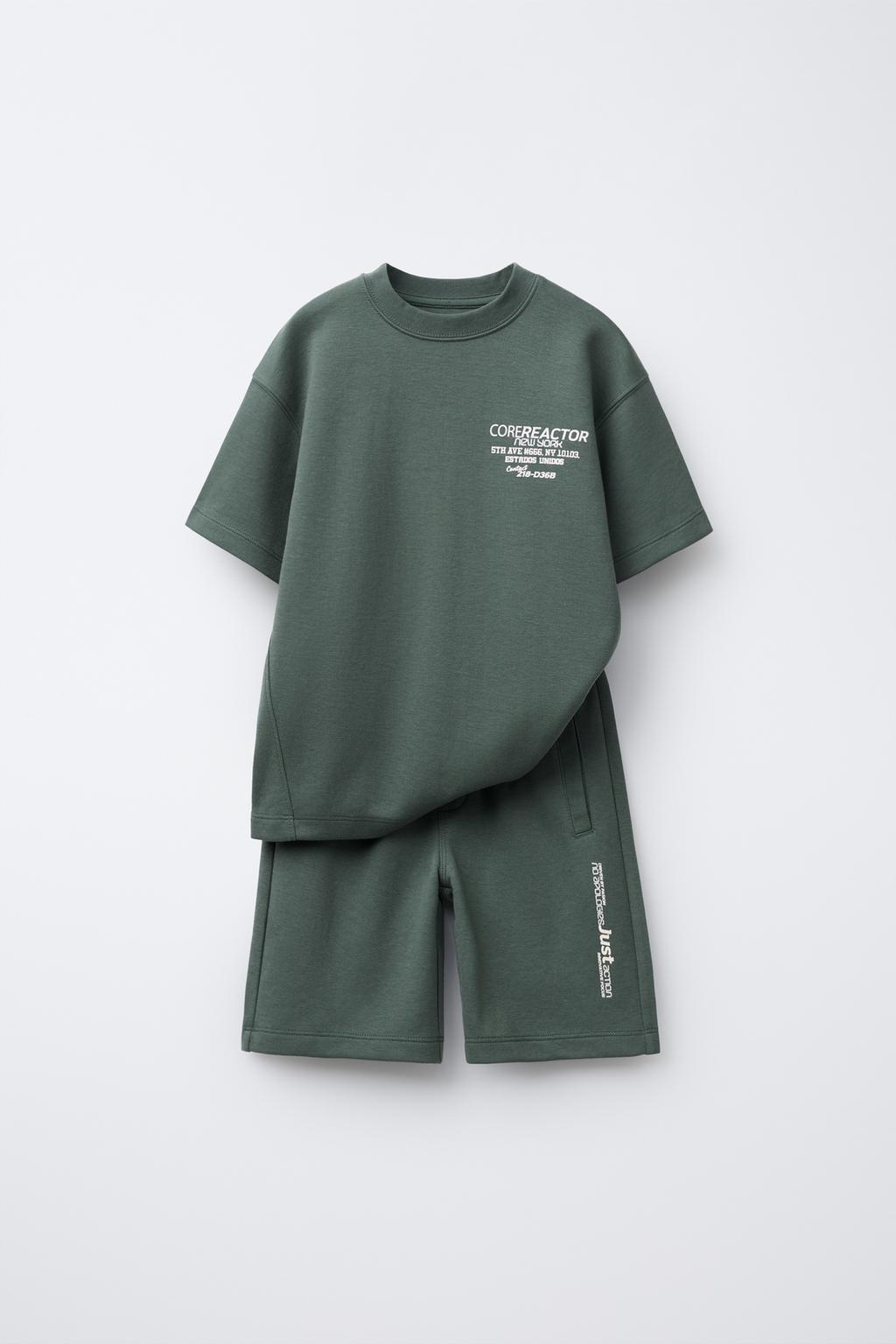 INTERLOCK T-SHIRT AND BERMUDA SET