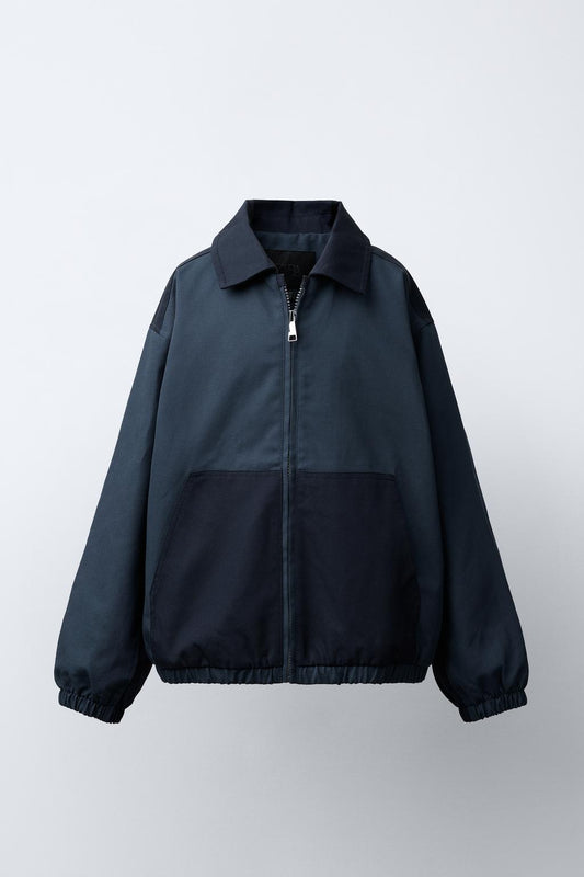 TWILL COLOR BLOCK JACKET