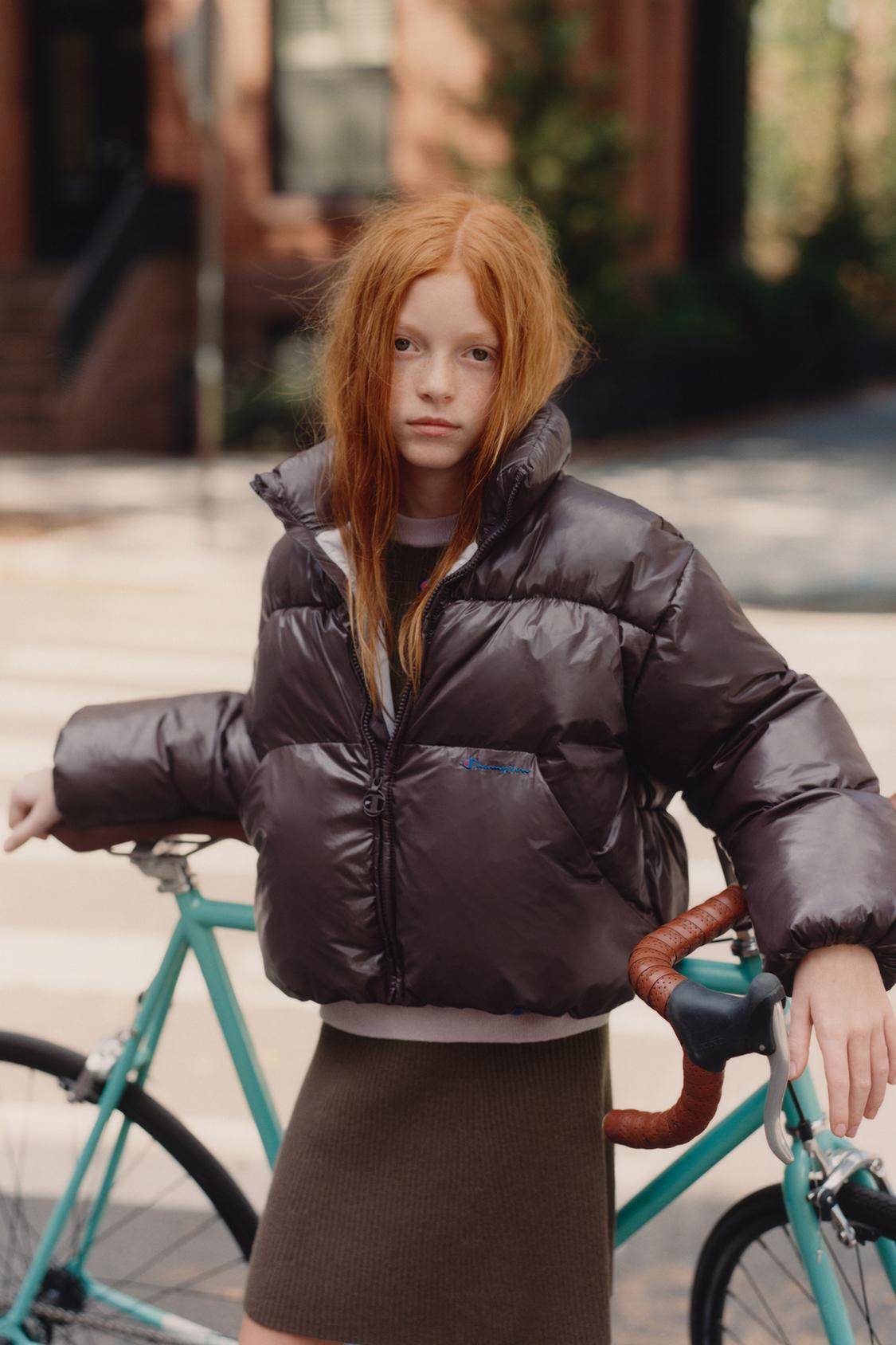 CHAMPION ® X ZARA EMBROIDERED PUFFER JACKET